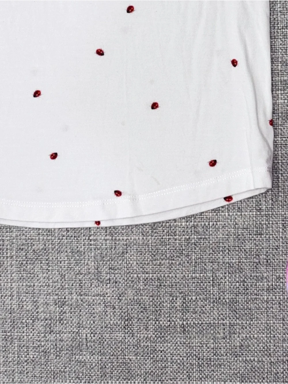 Terez White Tee & Pink Butterfly Satin Shorts Set